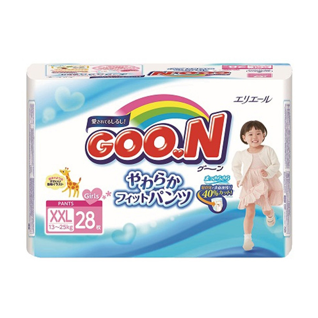 Підгузки GOO.N Трусики для дівчаток 13-25 кг XXL 28 шт (853632) - зображення 1