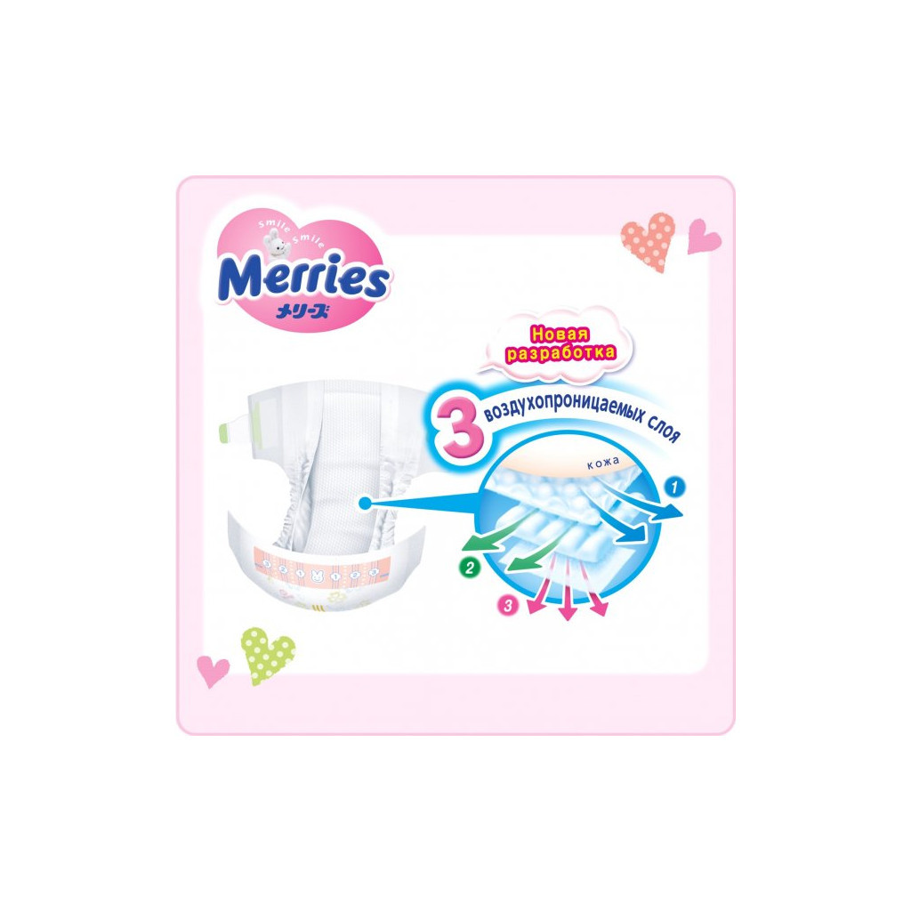 Підгузки Merries для дітей M 6-11 кг 64 шт (538785) - зображення 6