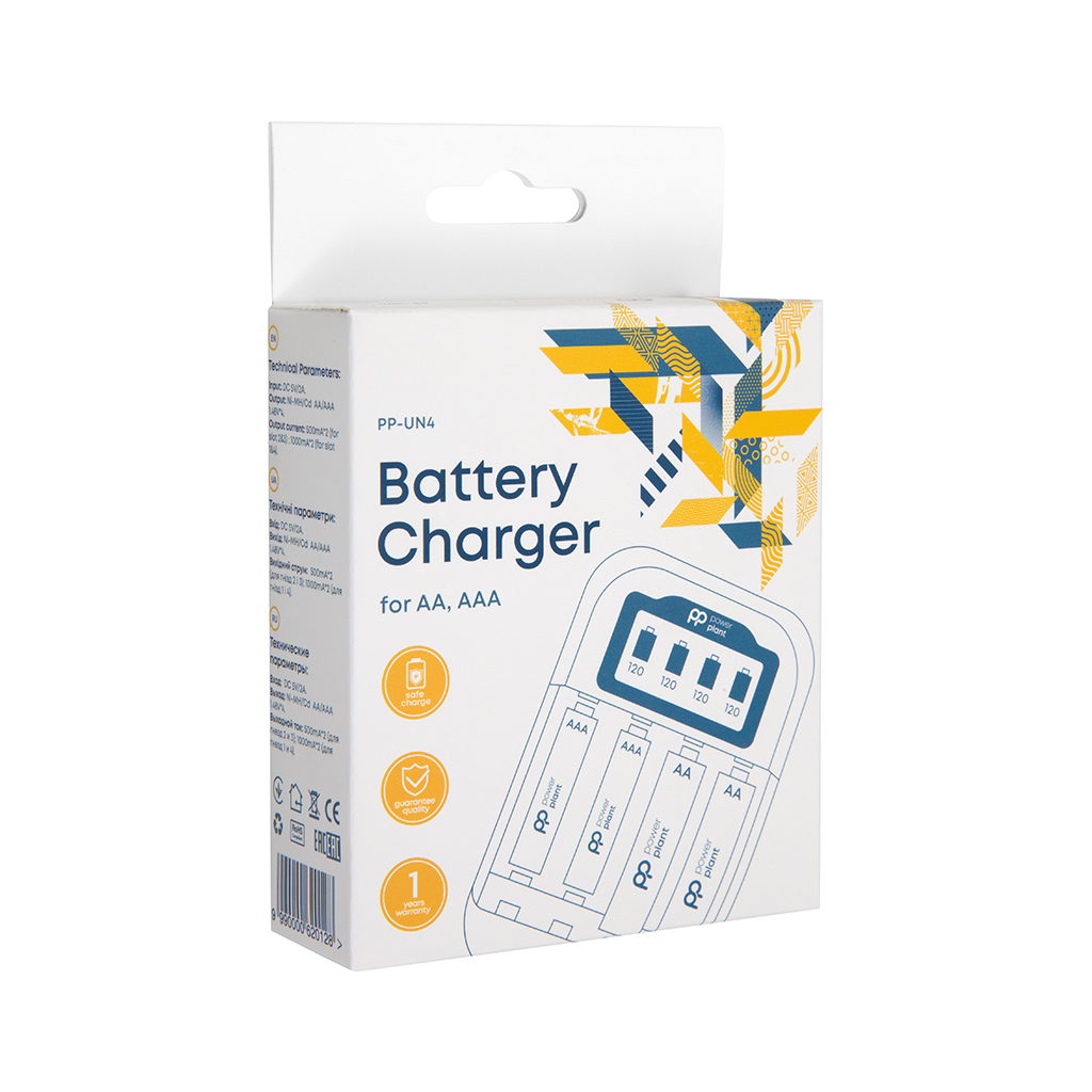 Зарядний пристрій для акумуляторів PowerPlant PP-UN4 (AA, AAA / input microUSB DC 5V/2A) (PP-UN4) - изображение 5
