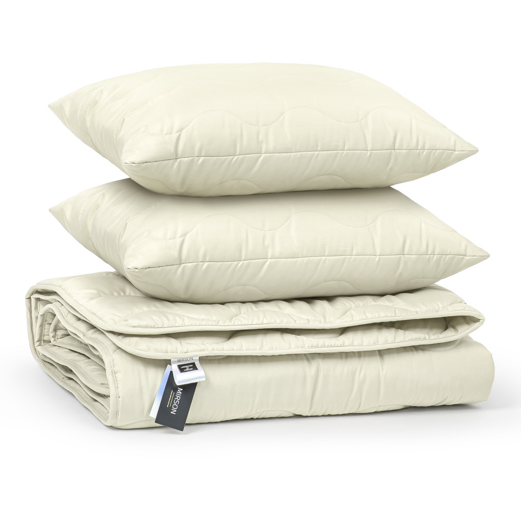 Ковдра MirSon Набір EcoSilk всесезонний №1662 Eco Light Krem (2200002655217) - зображення 3