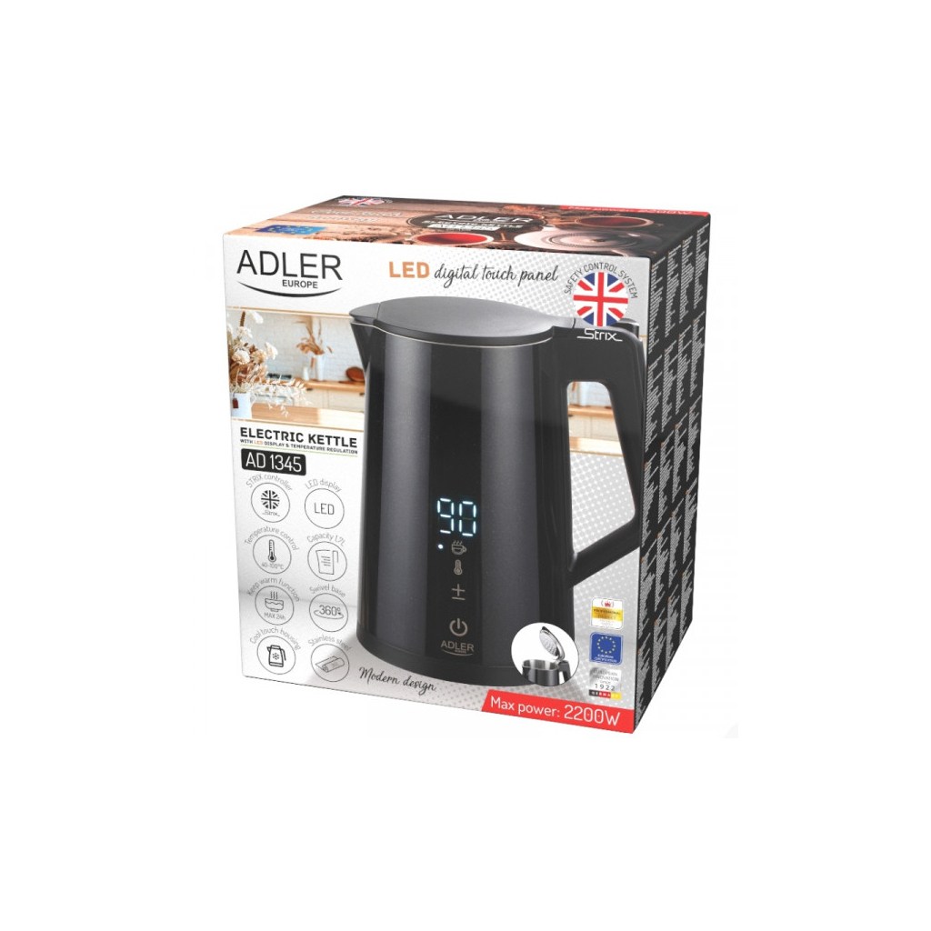 Електрочайник Adler AD 1345 black - зображення 6