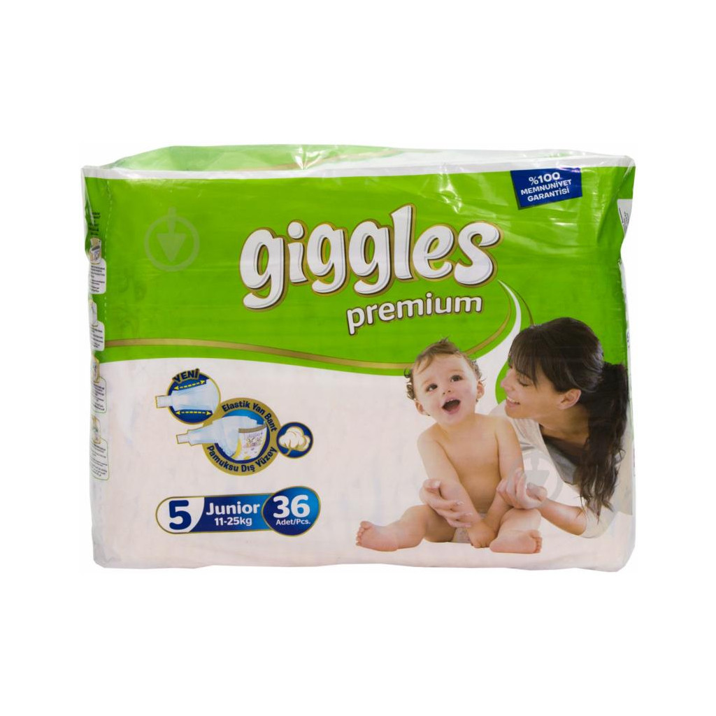 Підгузки Giggles Premium Junior 11-25 кг 36 шт (8680131201617) - зображення 1