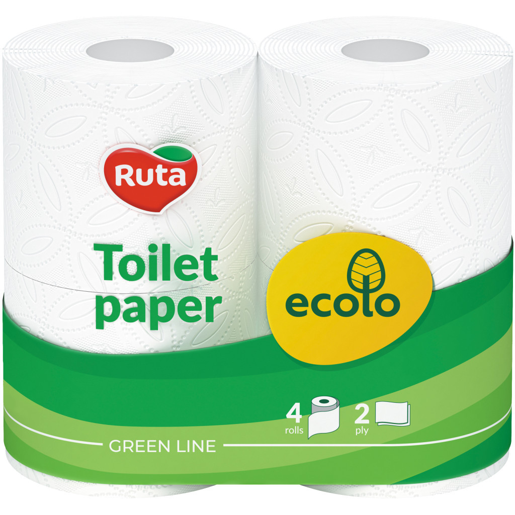 Туалетний папір Ruta Ecolo 2 шари 4 рулони (4820023747135) - зображення 1