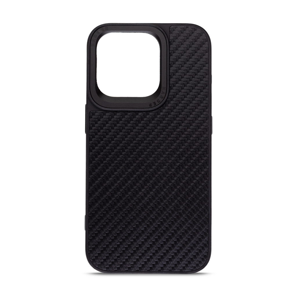 Чохол до мобільного телефона Harder Carbon Pattern Apple iPhone 14 Pro Black (ARM76779) - зображення 1