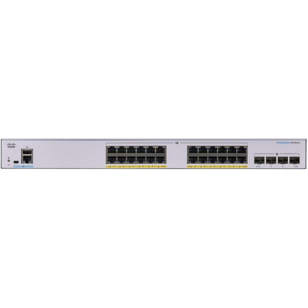 Комутатор мережевий Cisco CBS350-24P-4X-EU - зображення 2