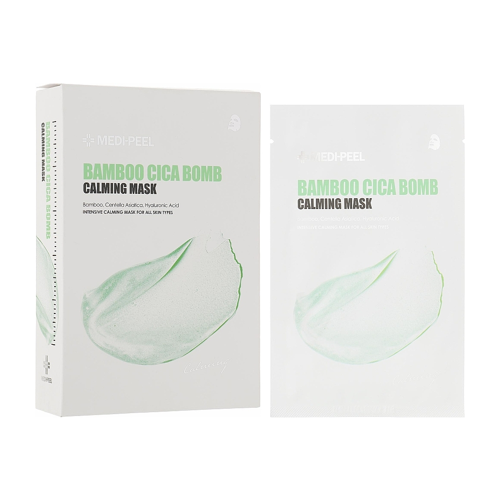 Маска для обличчя Medi-Peel Bamboo Cica Bomb Calming Mask 25 мл 10 шт. (8809409345369) - зображення 3