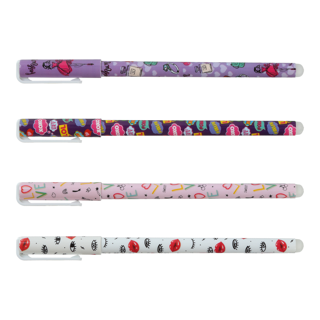 Ручка гелева ZiBi пиши-стирай для дівчаток Синій 0.5 мм Різнобарвний корпус (ZB.2212-99) - зображення 3