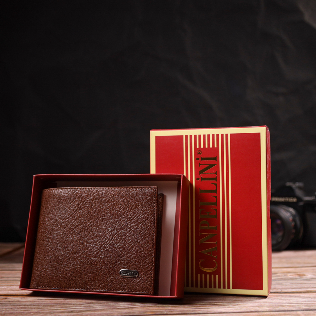 Гаманець Canpellini З натуральної шкіри Світло-коричневий (21765) - зображення 10