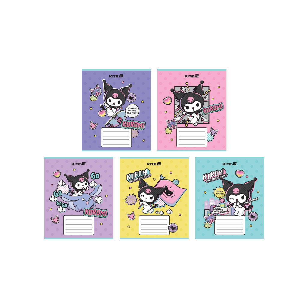 Зошит Kite Kuromi, 18 аркушів, лінія (HK25-237-2) - зображення 1