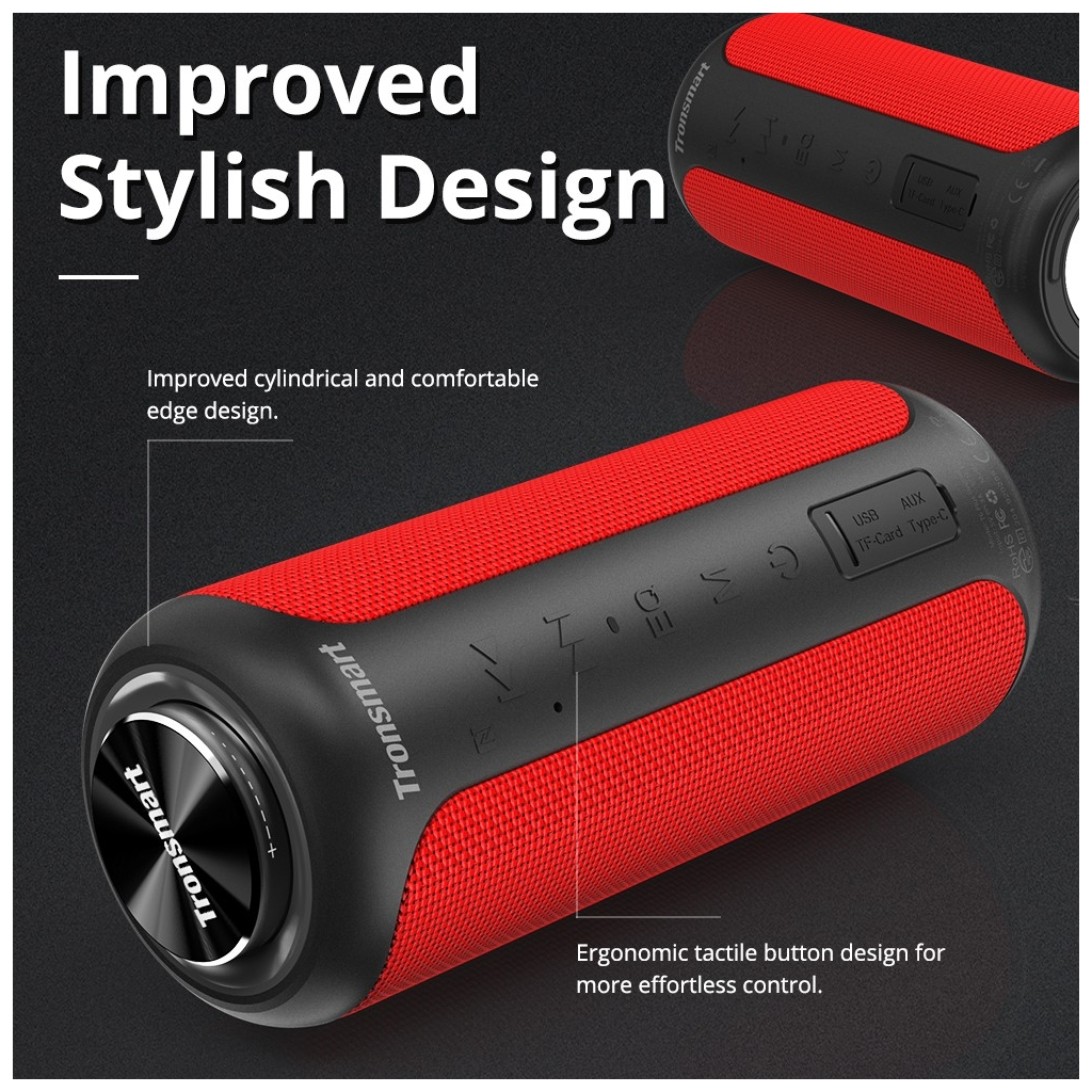 Акустична система Tronsmart T6 Plus Upgraded Edition Red (367786) - зображення 3