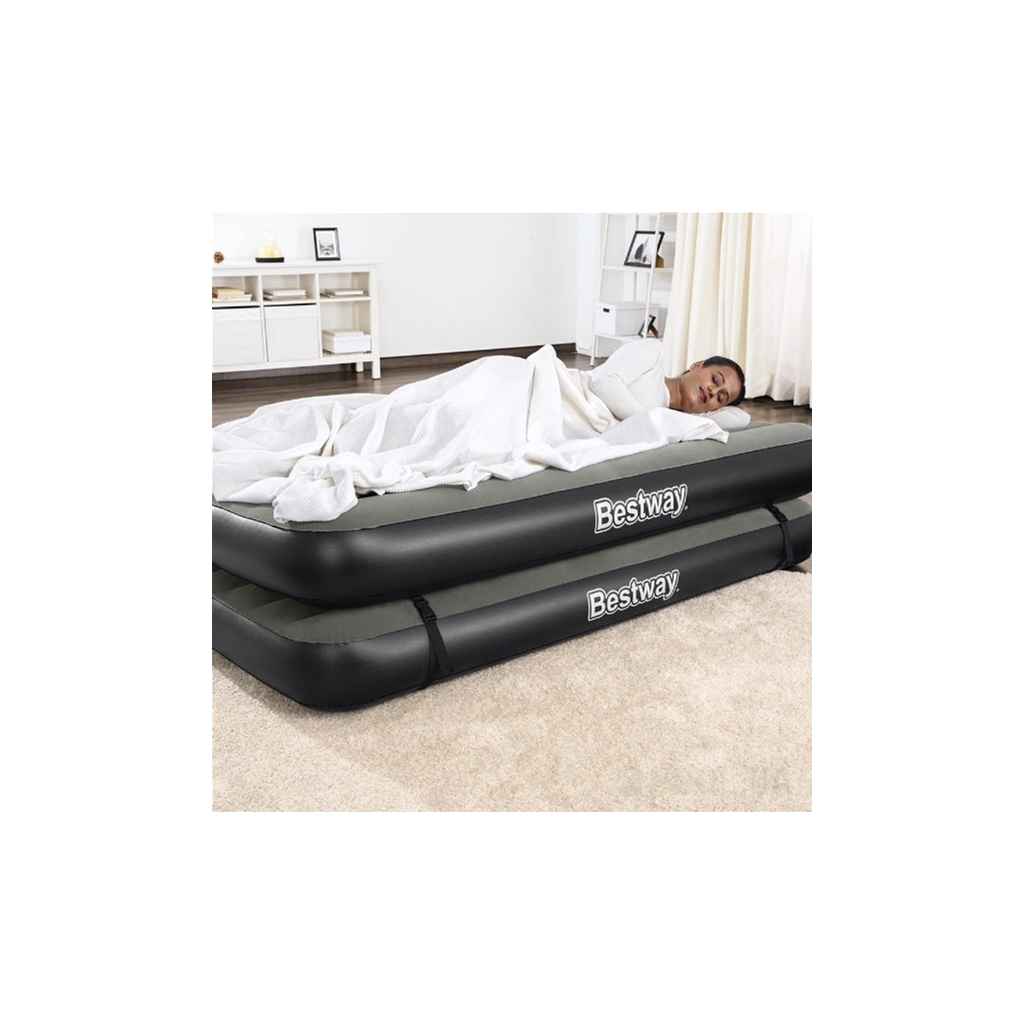 Матрац надувний BestWay 3в1 99 х 188 х 25/51 см Чорний (BW 67922) - зображення 2