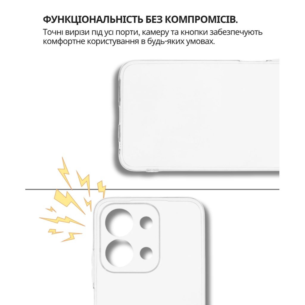 Чохол до мобільного телефона BeCover Silicone Poco C85 4G Transparent (714676) - зображення 5