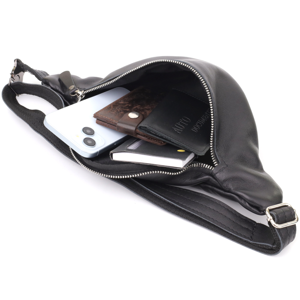 Сумка Shvigel Шкіряна Чорна (23143) - зображення 8