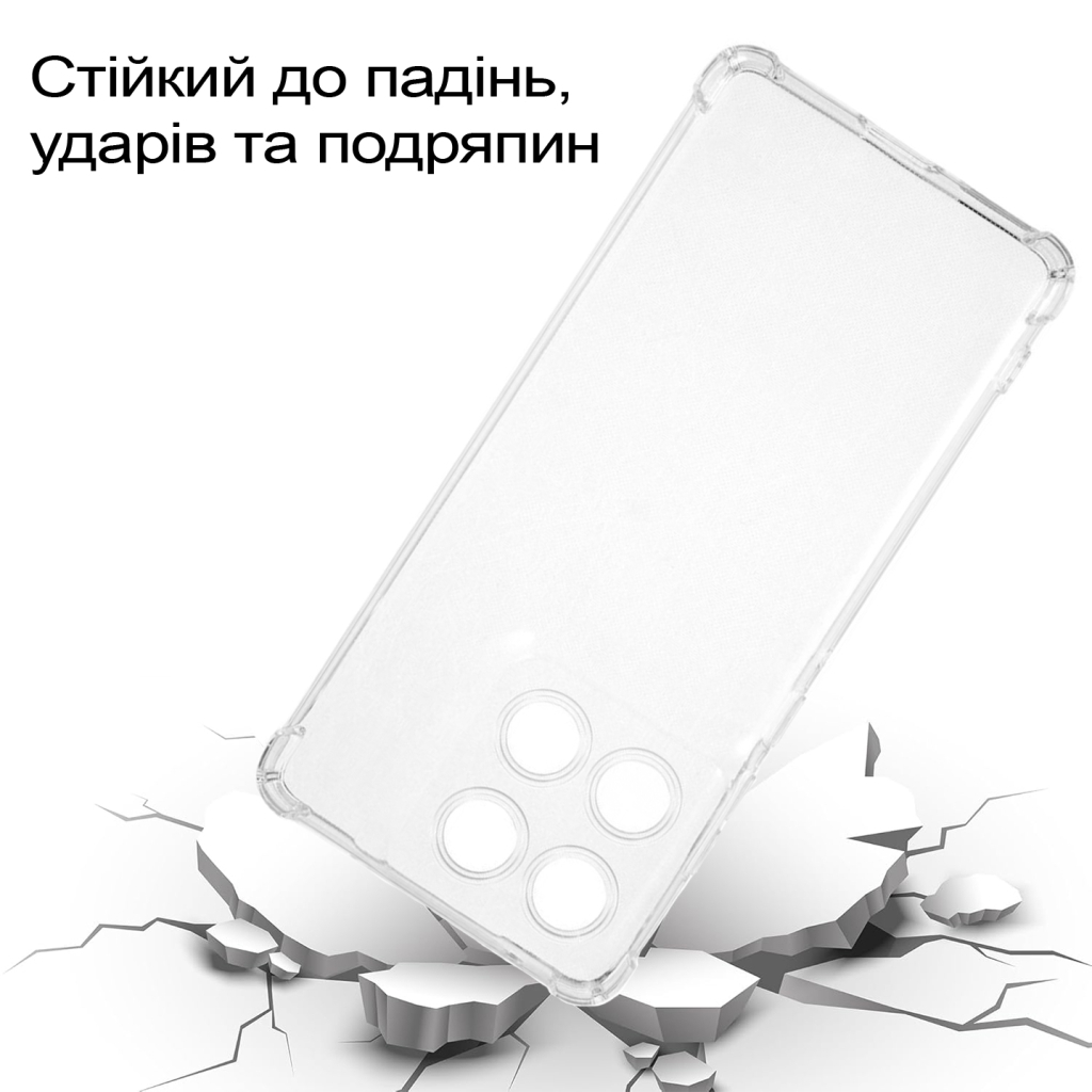 Чохол до мобільного телефона BeCover Anti-Shock Motorola Edge 60 Clear (713804) - зображення 3