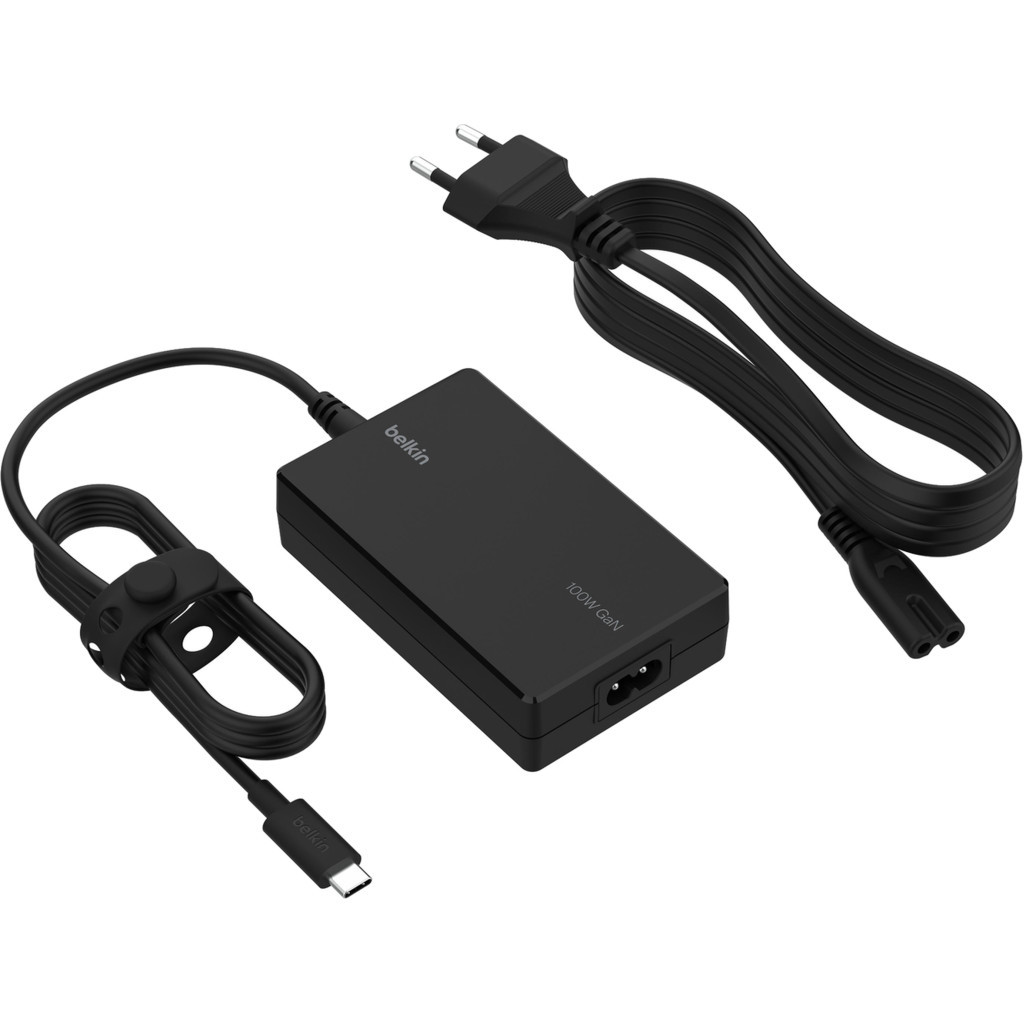 Зарядний пристрій Belkin USB-С 100W GAN PD PPS + cable USB-C 2m (INC016VFBK) - зображення 2