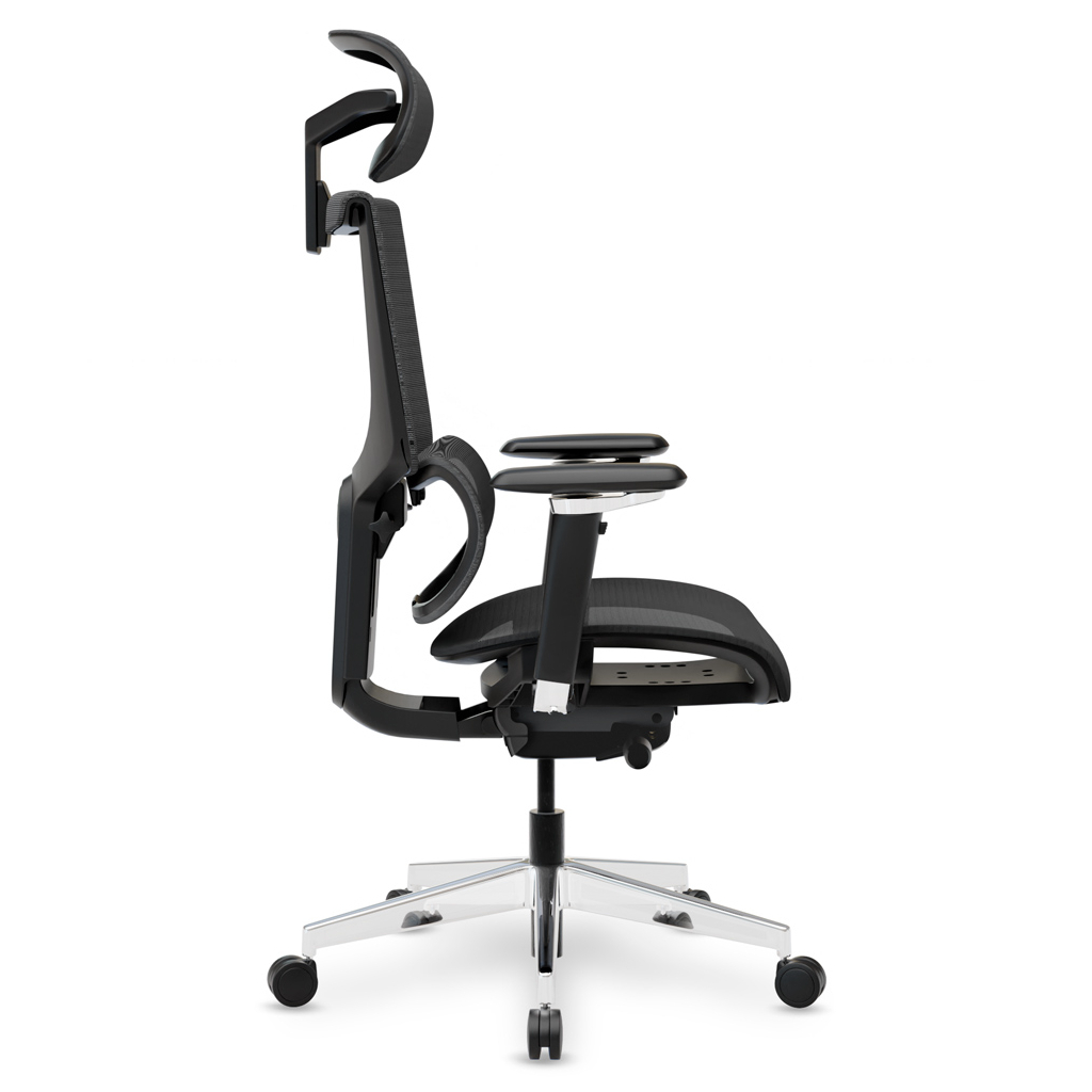 Офісне крісло Mealux S8 Air Black (HF-S8P M/B) - зображення 6