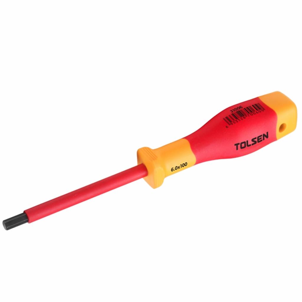 Викрутка Tolsen Premium діелектрична VDE шестигранна H 8.0х100 мм (V31008) - зображення 1