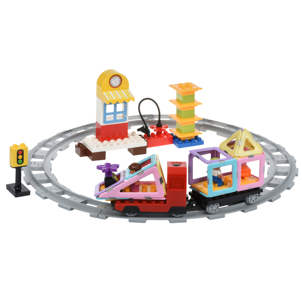 Конструктор Magplayer Потяг 77 ел. (MPH2-77) - зображення 4