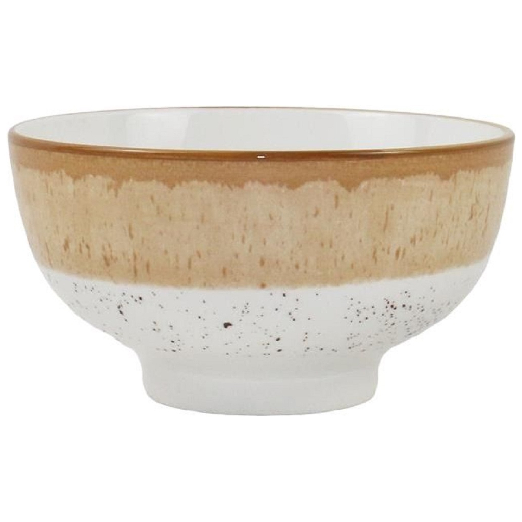 Салатник Ardesto Siena 340мл, 11.5см, порцеляна, біло-жовтий (AR2914SBG) - зображення 1