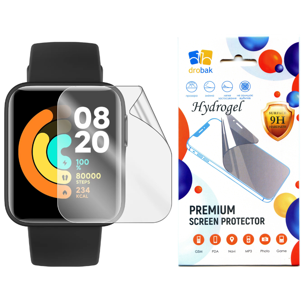 Плівка захисна Drobak Hydrogel Redmi Watch 2 Lite (2 шт) (313167) (313167) - зображення 1