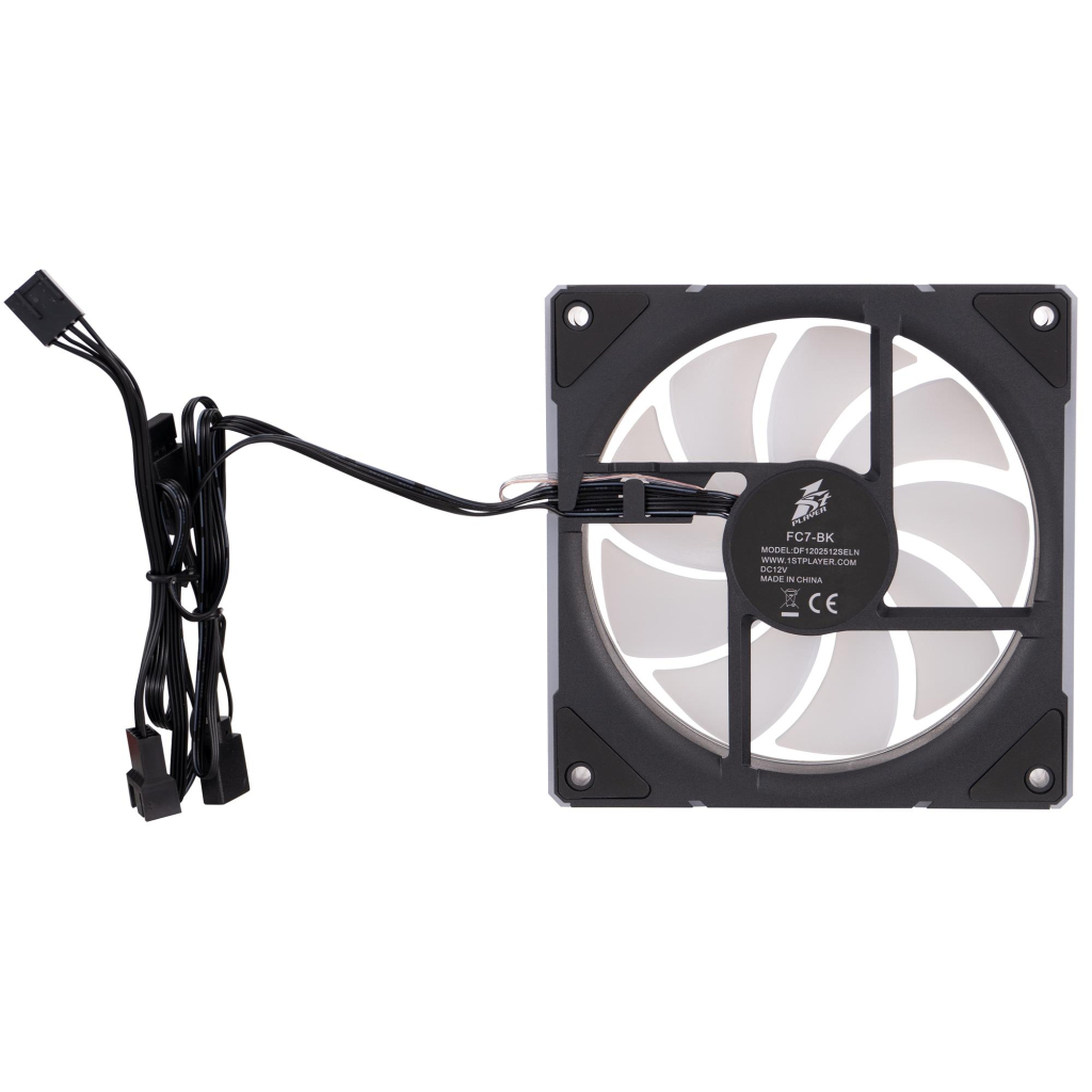 Кулер до корпусу 1stPlayer FC7 Black (FC7-BK-1IN1) - зображення 6