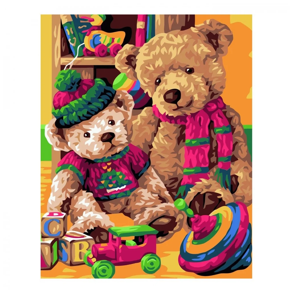 Картина по номерам Strateg Улюблені іграшки 30х40 см (SV-0082) - зображення 1