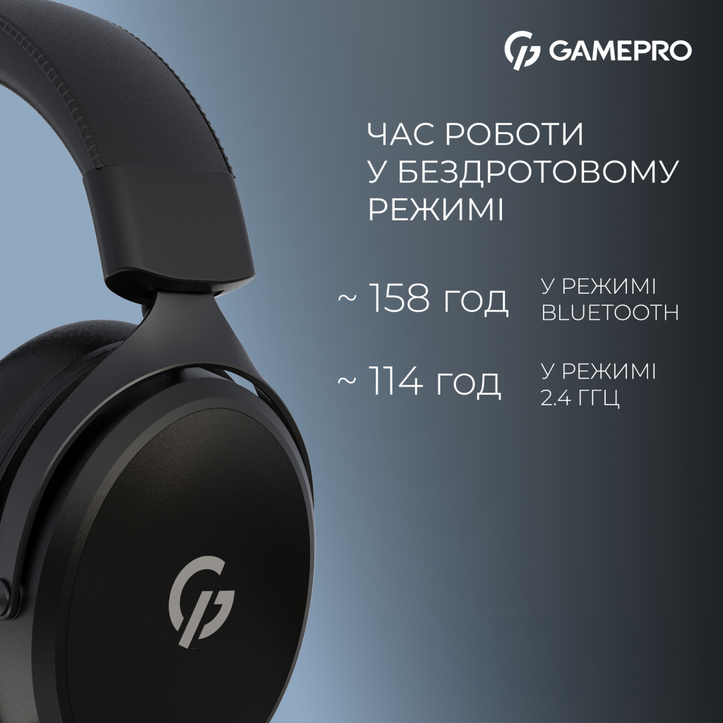 Навушники GamePro Asgard Skadi Wireless Black (HSW191B) - зображення 7
