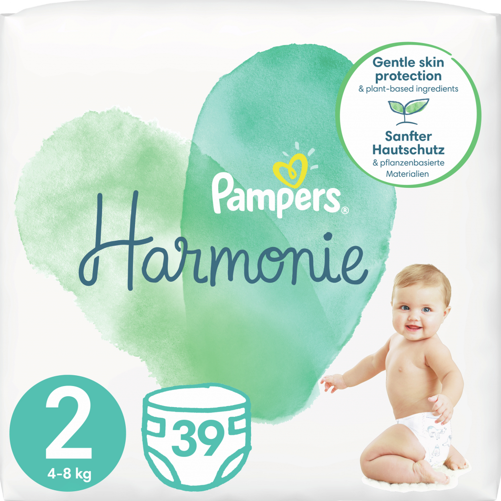 Підгузки Pampers Harmonie Mini Розмір 2 (4-8 кг) 39 шт (8006540156551) - зображення 1