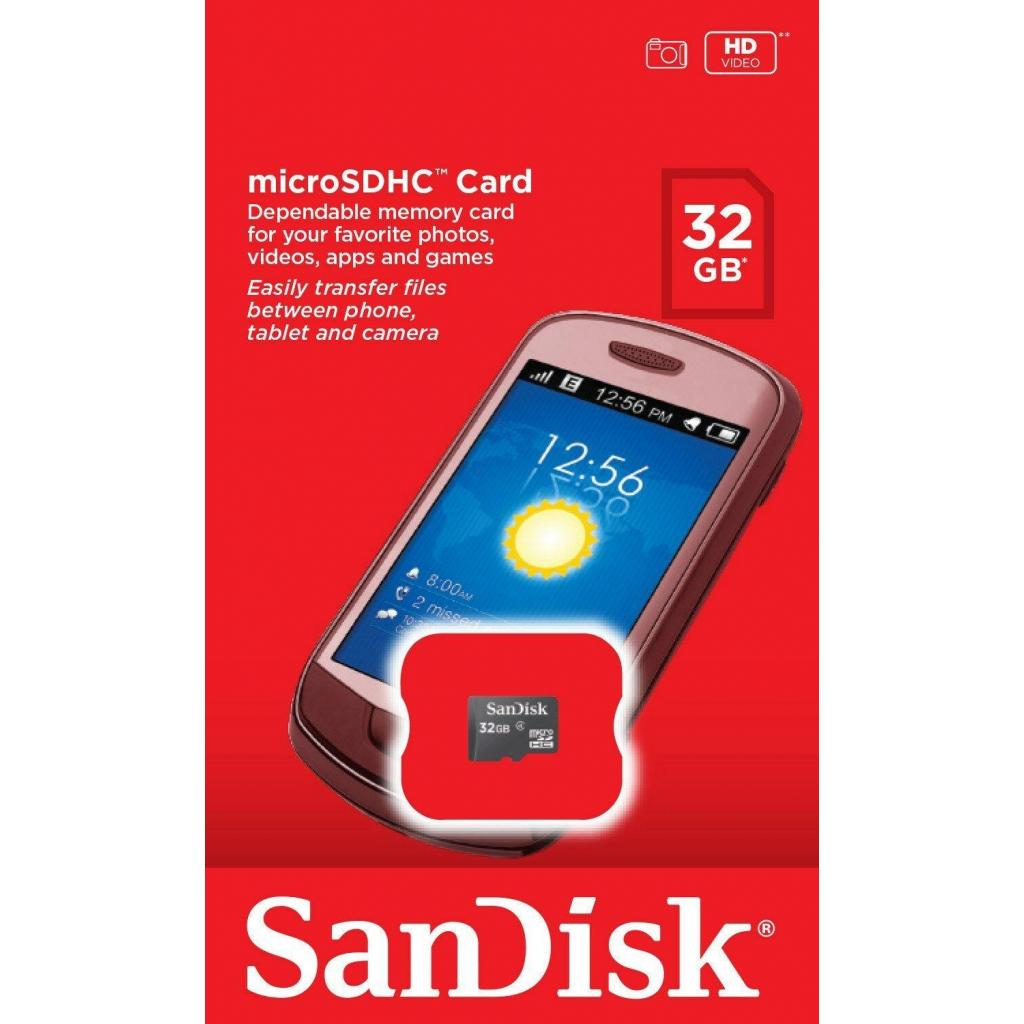 Карта пам'яті SanDisk 32GB microSD class 4 (SDSDQM-032G-B35) - зображення 2