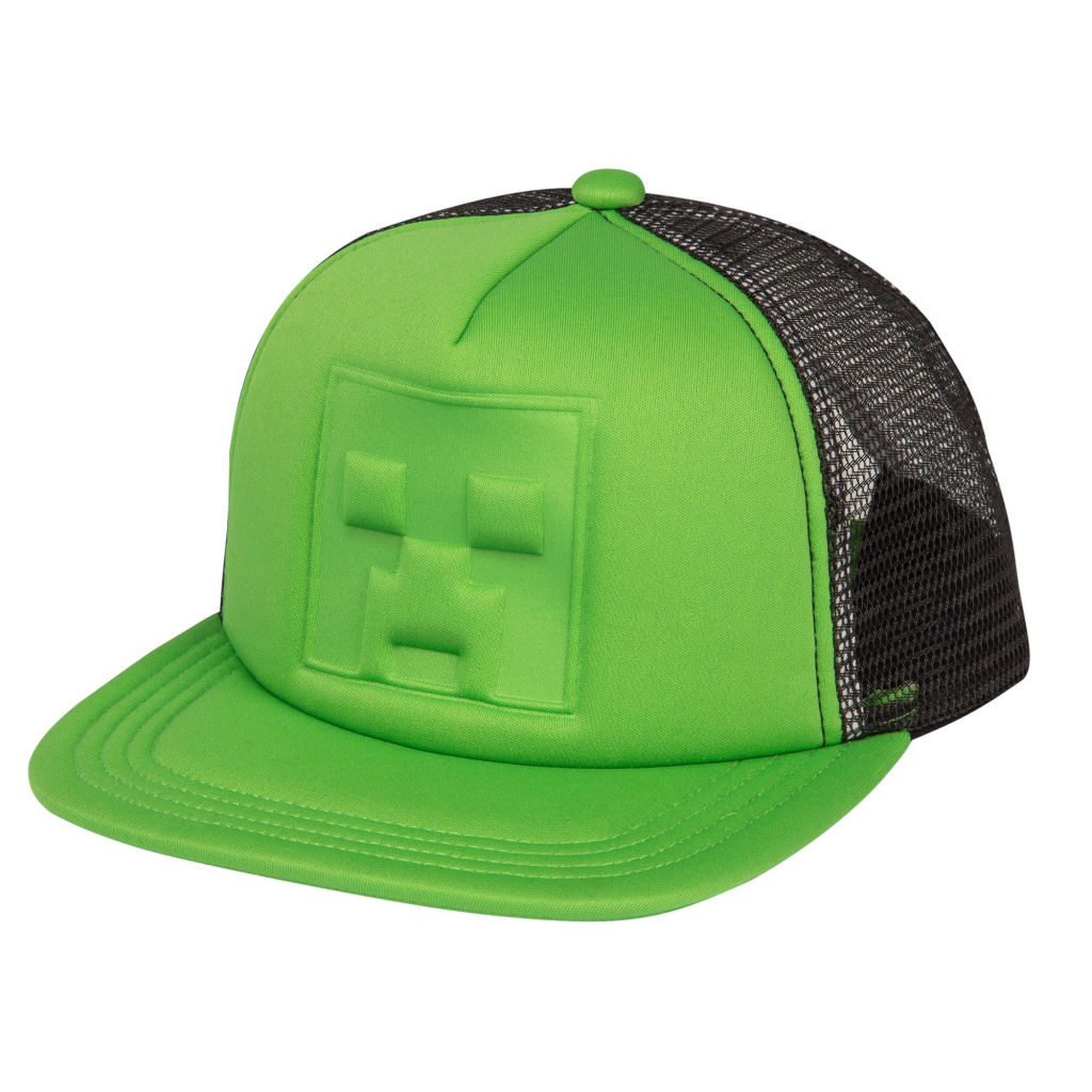 Кепка Jinx Minecraft - Who's Deboss Creeper Youth Snapback Green (JINX-10370) - зображення 1