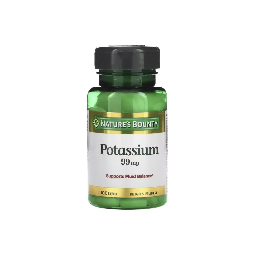 Мінерали Nature's Bounty Калій, 99 мг, Potassium, 100 каплет (NRT-01110) - зображення 1