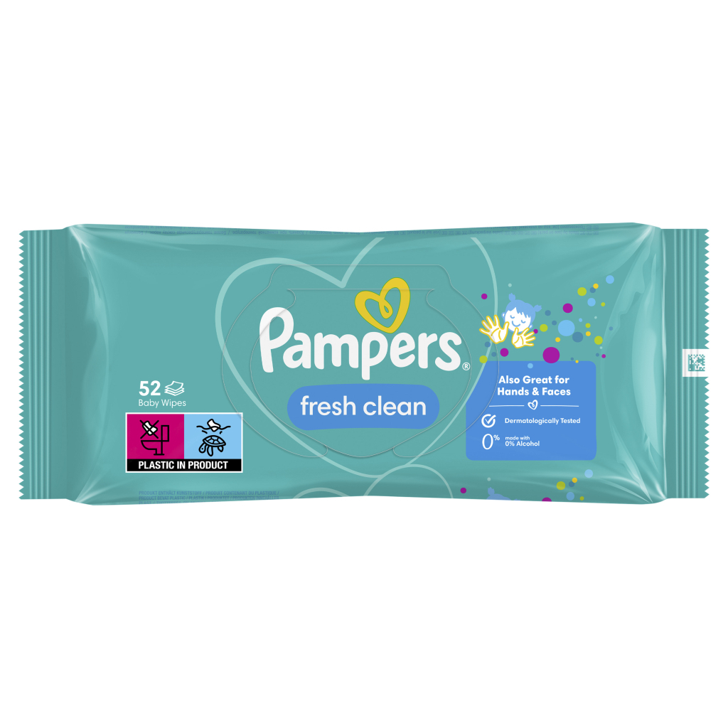 Дитячі вологі серветки Pampers Fresh Clean 52 шт (8001841041360) - изображение 2