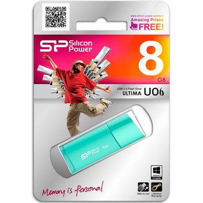 USB флеш накопичувач Silicon Power 8GB Ultima U06 Blue USB 2.0 (SP008GBUF2U06V1N) - зображення 3
