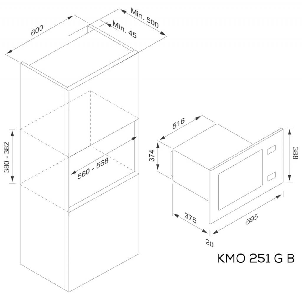 Мікрохвильова піч Kernau KMO 251 G B - зображення 2