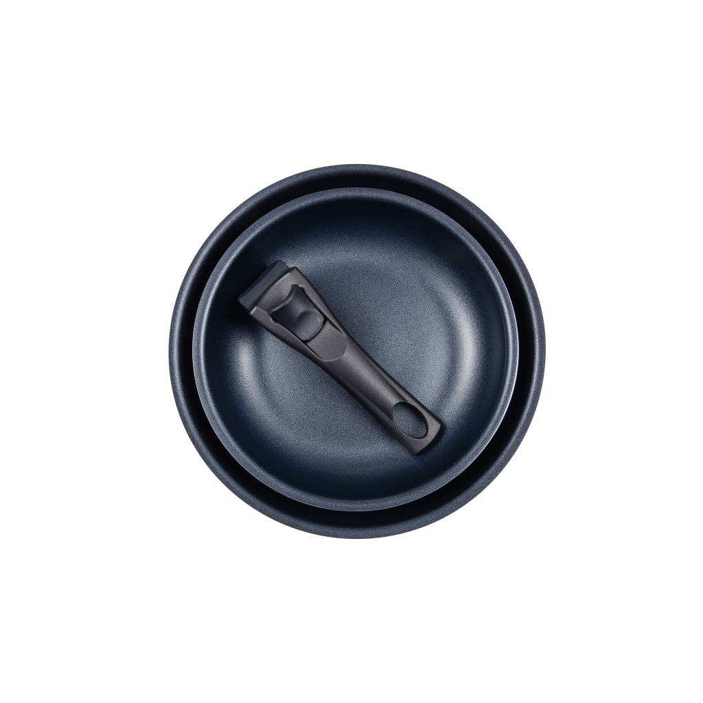 Набір сковорідок Bergner Click & cook, зі знімною ручкою, 22/26 см, червоний (BG-31605-RD) - зображення 3