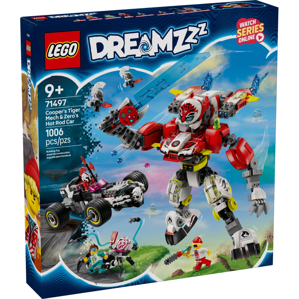 Конструктор LEGO DREAMZzz Робот-тигр Купера та Хот-род авто Зеро (71497) - зображення 1