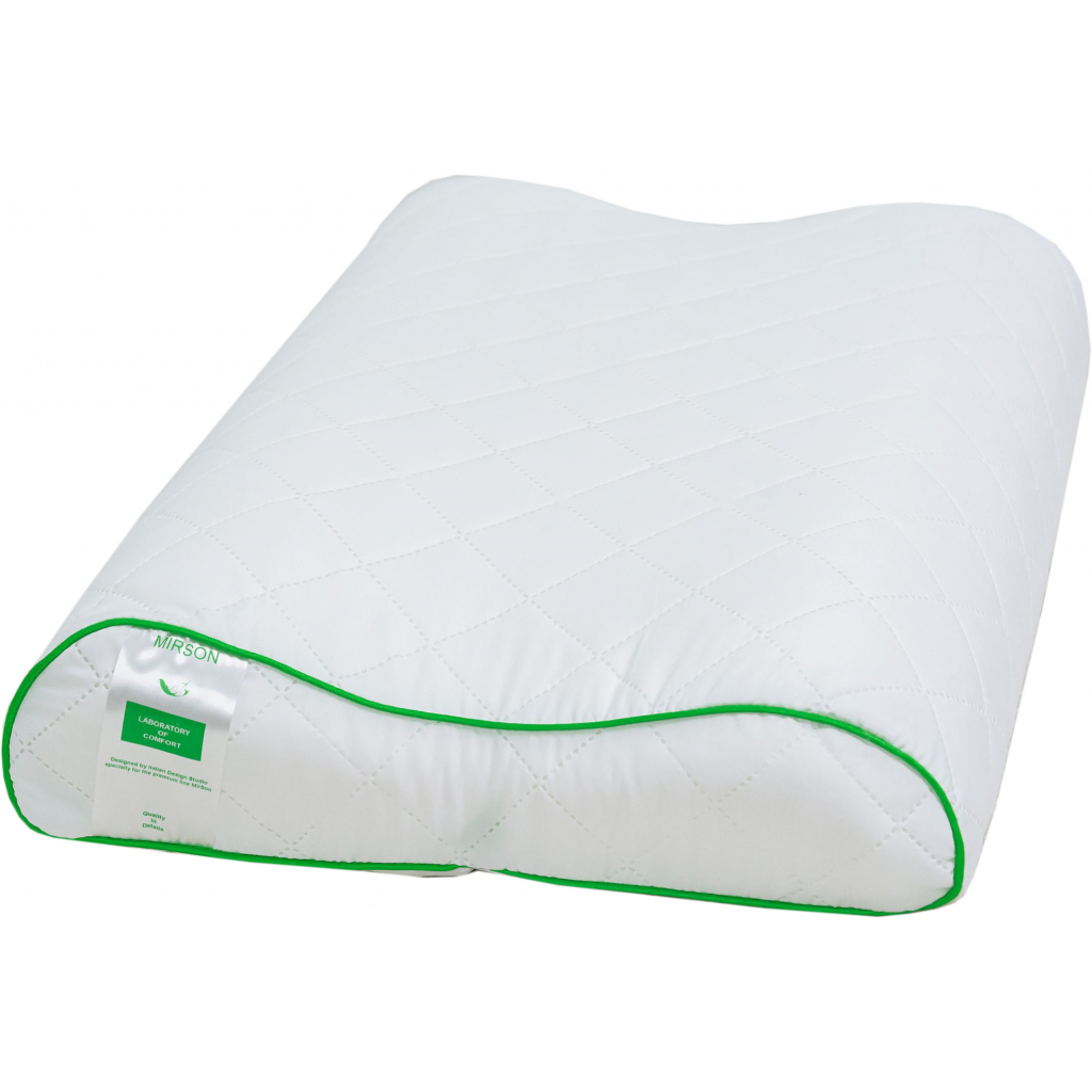 Подушка MirSon ортопедична 6040 Steep Line Aloe Vera Aero 58х40х10.5 (2200003261639) - изображение 1