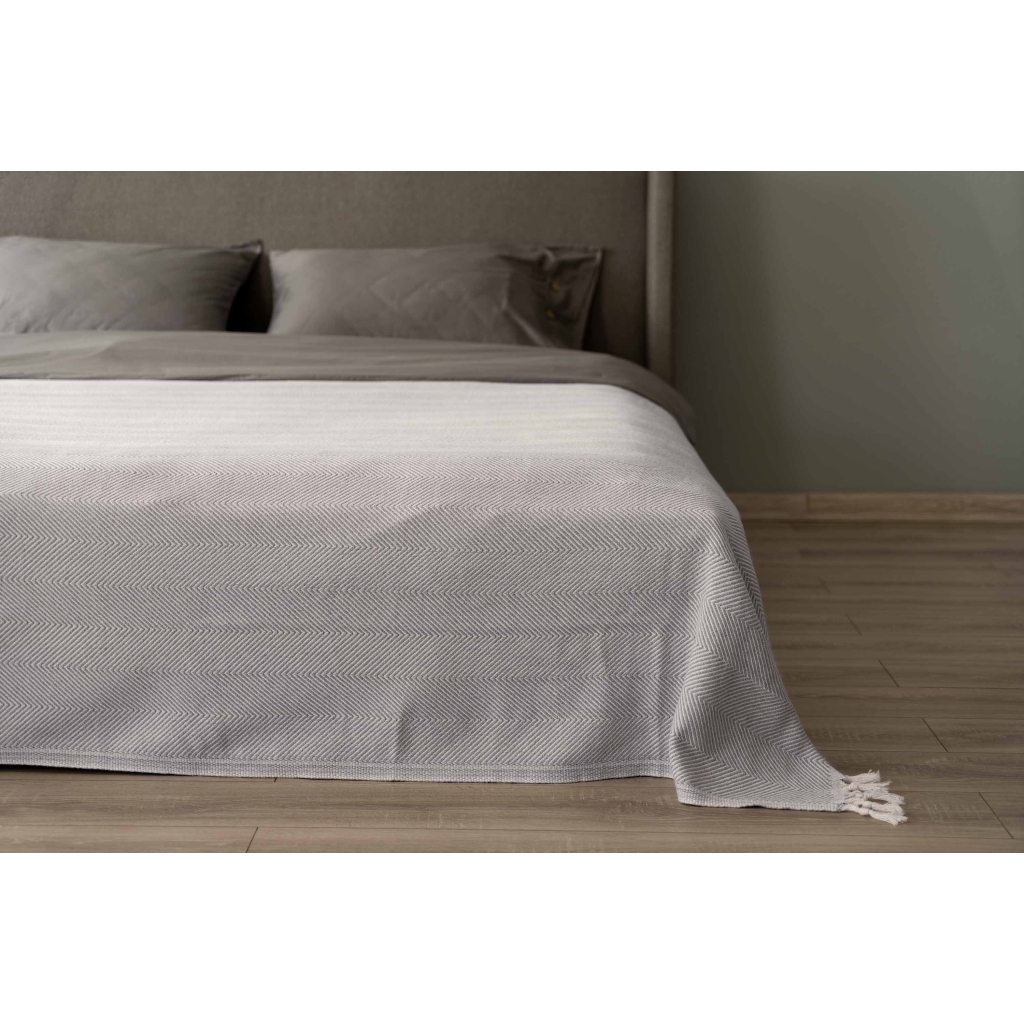 Плед Ardesto Summer 100% бавовна, сірий 190х220 см (ART0920SG) - зображення 4