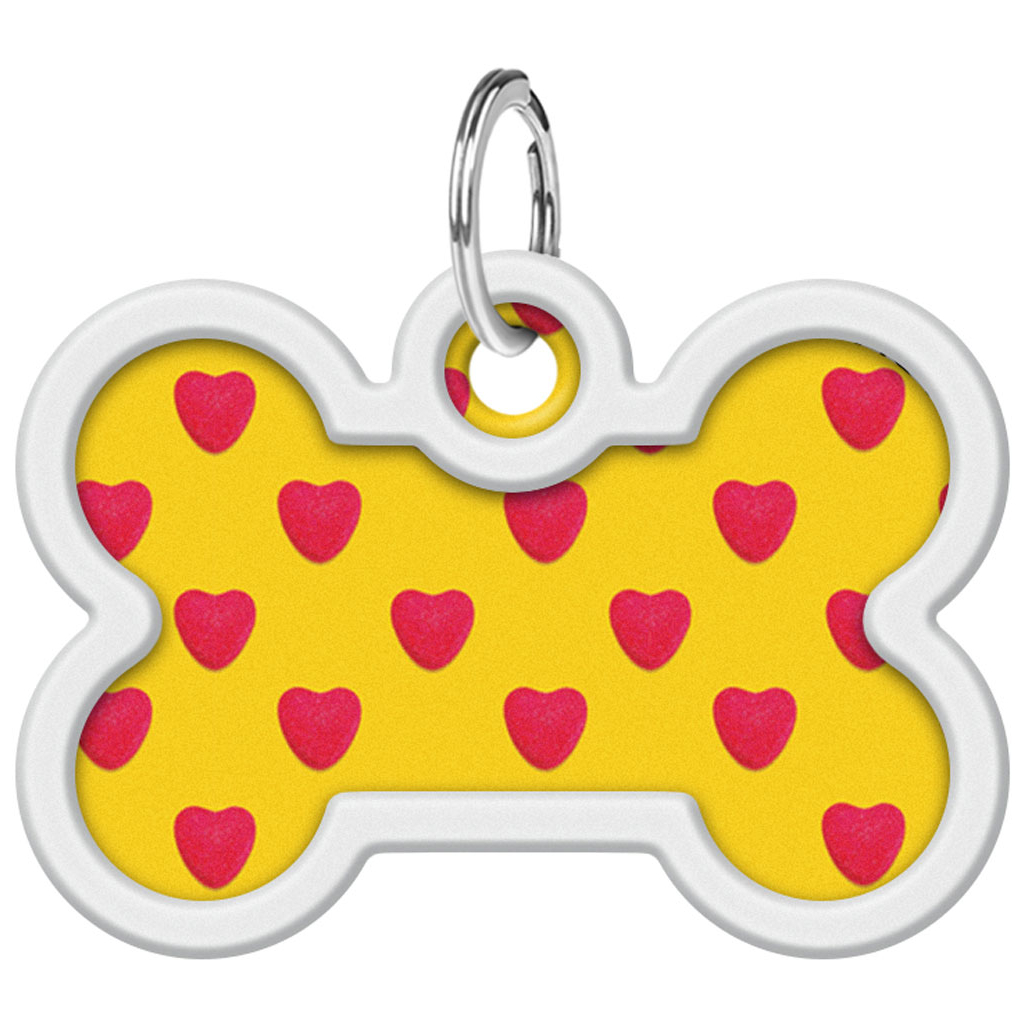 Адресник для тварин WAUDOG Smart ID з QR паспортом "Серця", кістка 40х28 мм (0640-0203) - изображение 2