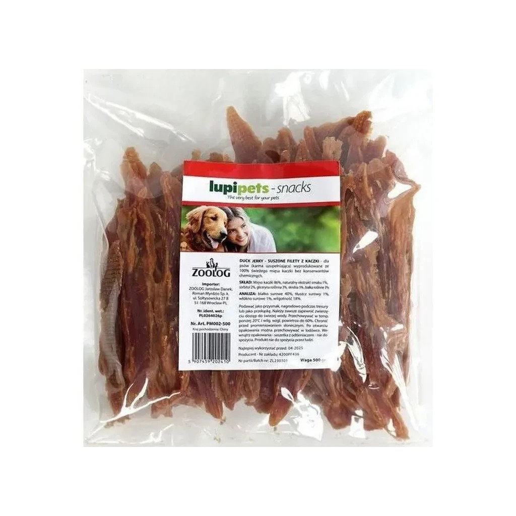 Ласощі для собак LupiPets Філе качки 500 г (PM002-500) - зображення 1