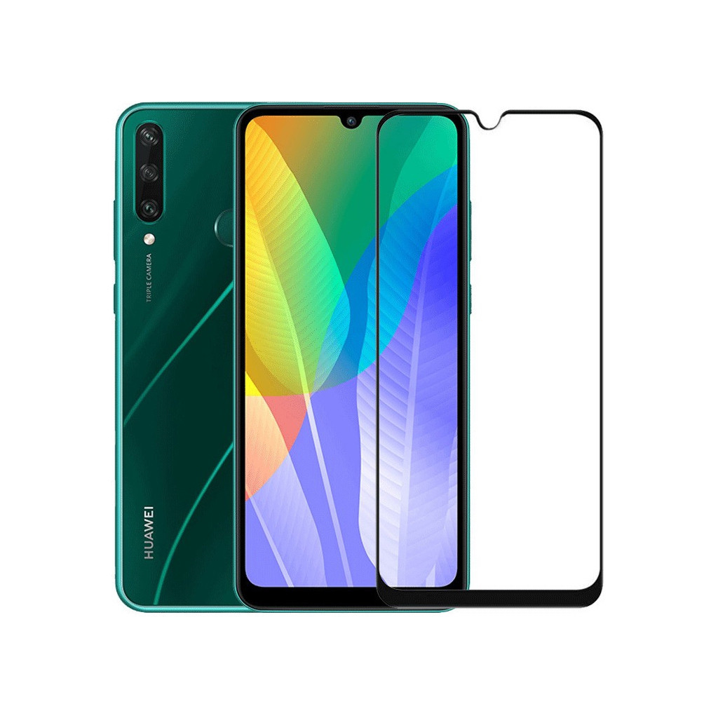 Скло захисне PowerPlant Full screen Huawei Y6p, Black (GL609482) - зображення 1