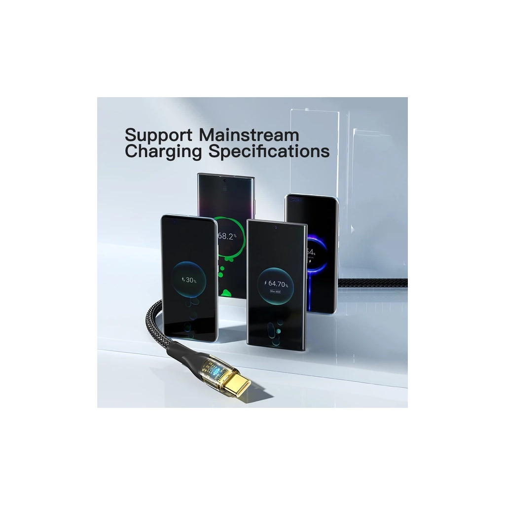 Дата кабель USB 2.0 AM to USB-C 1.0m 7A black Essager (EXCT-XJ01-P) - picture 7