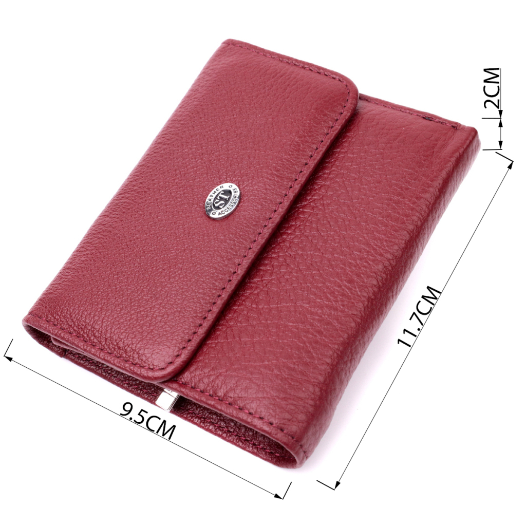 Гаманець ST Leather Шкіряний Бордовий (19480) - зображення 3