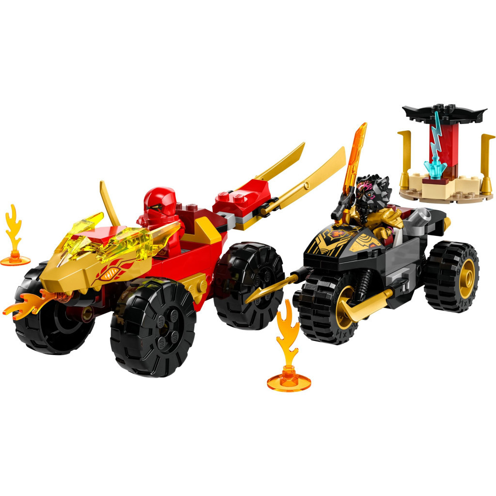 Конструктор LEGO Ninjago Автомобільна й байкова битва Кая і Раса 103 деталей (71789) - зображення 2