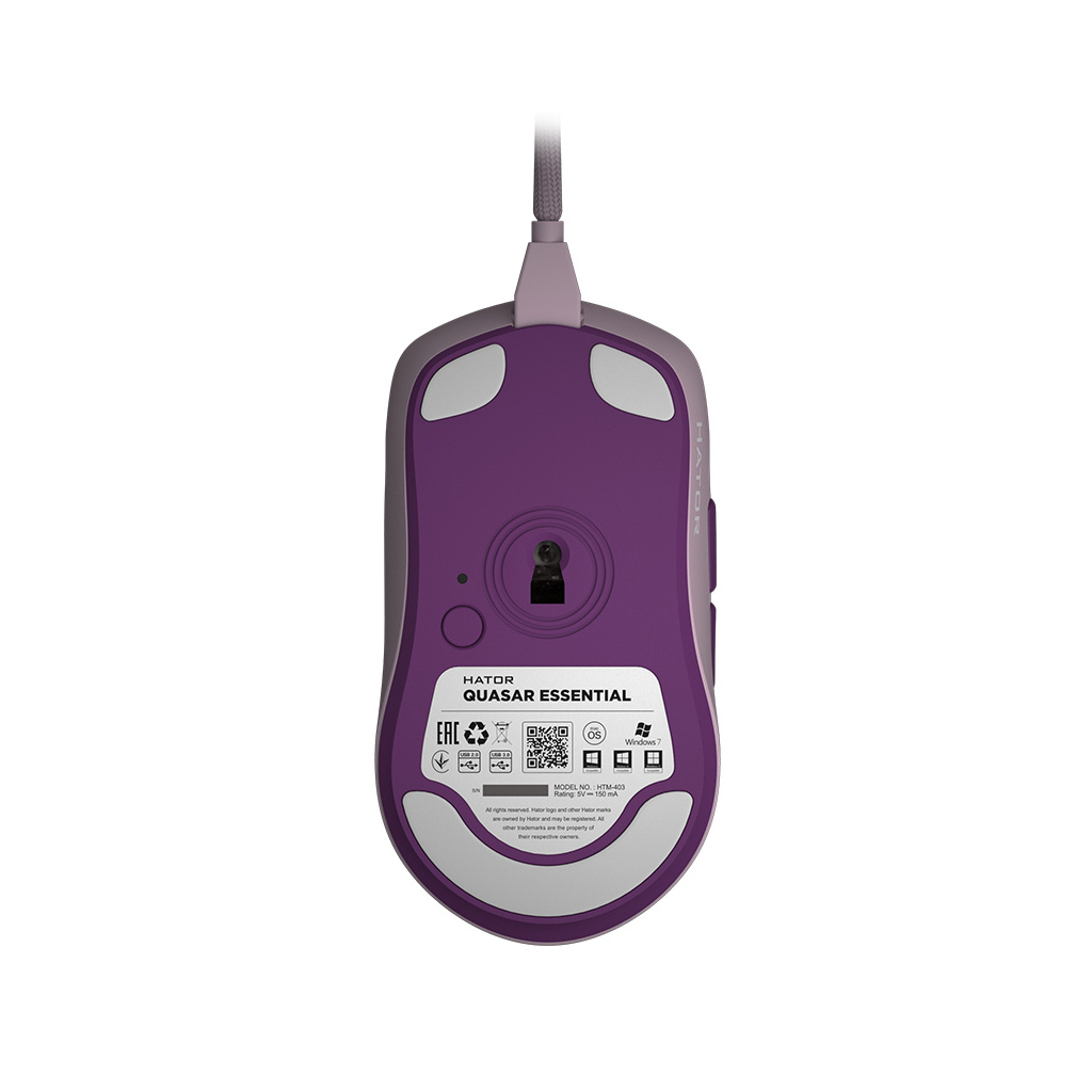 Мишка Hator Quasar Essential USB Lilac (HTM-403) - зображення 6