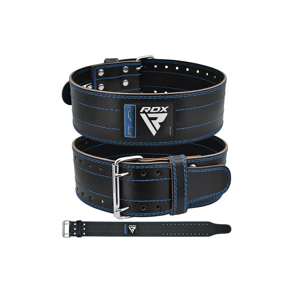 Атлетичний пояс RDX для пауерліфтингу RD1 шкіряний Blue L (WPB-RD1U-L) - зображення 2