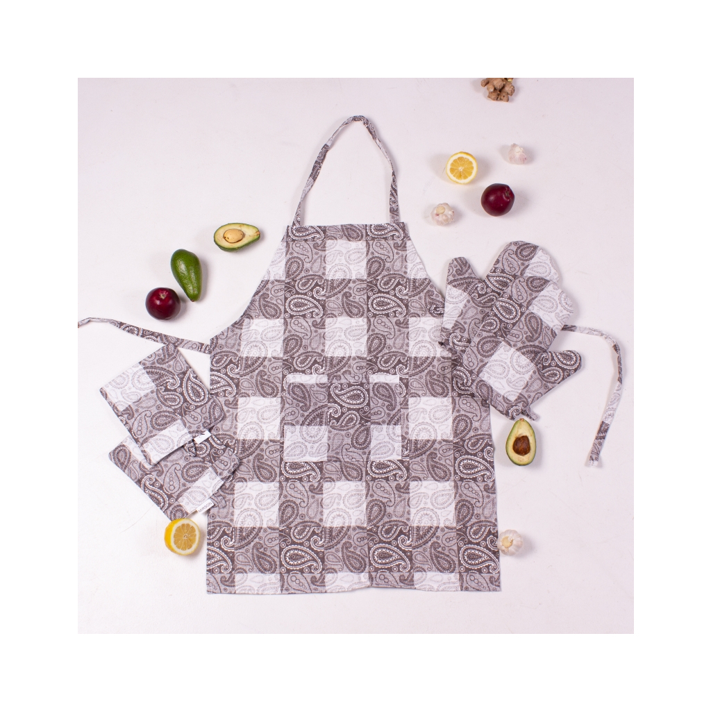 Фартух MirSon Набір №213 - Persia дві прихватки + дві рукавички-прихватки + фартух (2200006754282) - зображення 2