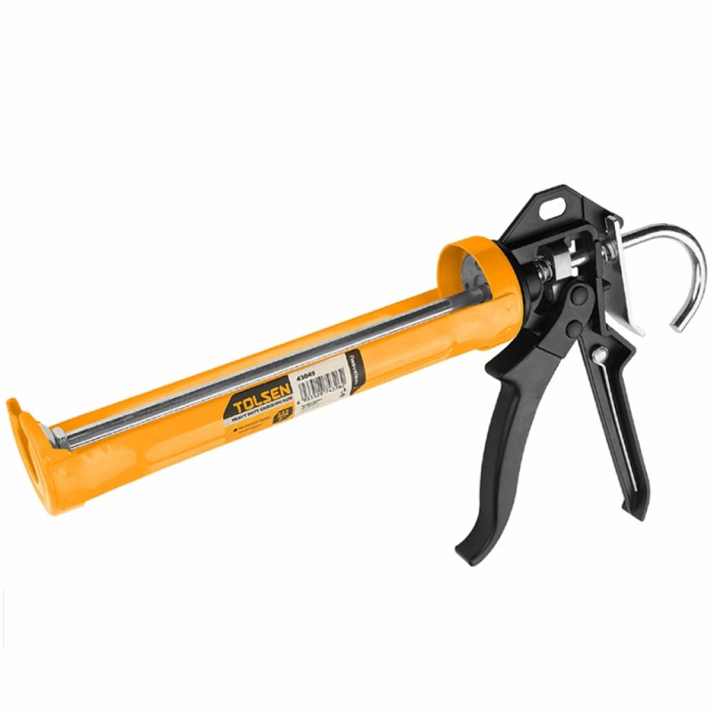 Пістолет для герметика Tolsen 225 мм напівкруглий сталевий (43049) - зображення 1