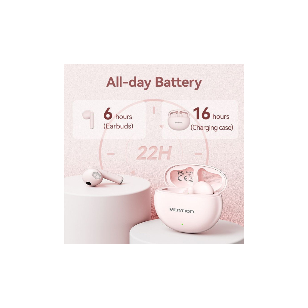 Навушники Vention Elf Earbuds E06 Pink (NBKP0) - зображення 8