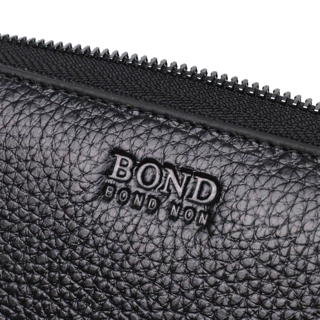 Гаманець Bond Accessories З двома відділеннями із натуральної шкіри Чорна (22027) - зображення 5
